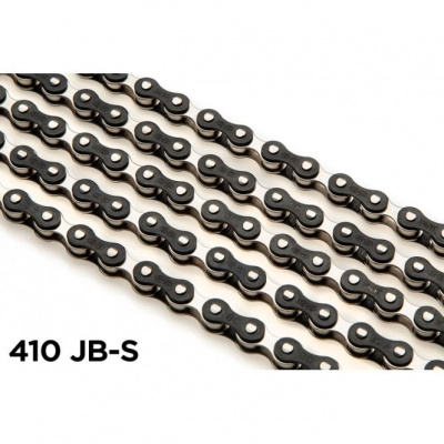 IZUMI Jet Black Standard Chain 1/2 x 1/8 in. Track/Fixed Silver/Black