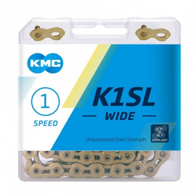 KMC K1-SL Wide BMX Chain - Ti-N - Single Speed - Gold