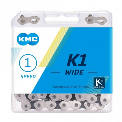 KMC K1 Wide BMX Chain - Single Speed - Silver/Black