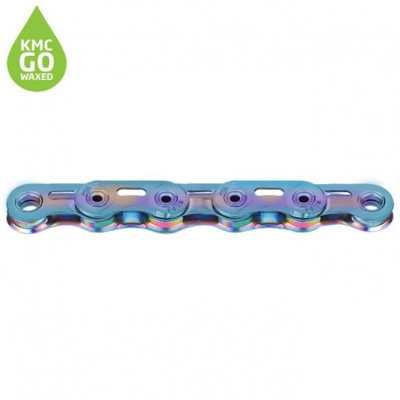 KMC X Flat SL SRAM 12/13X Pre-Waxed Chain Aurora Blue 126L