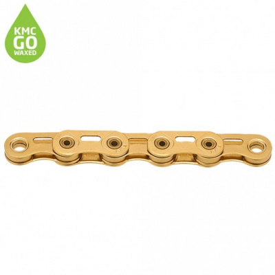KMC X Flat SL SRAM 12/13X Pre-Waxed Chain Ti-N Gold 126L