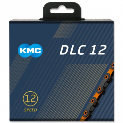 KMC X12 DLC Superlight Chain - 12 Speed - Black/Orange - Orange