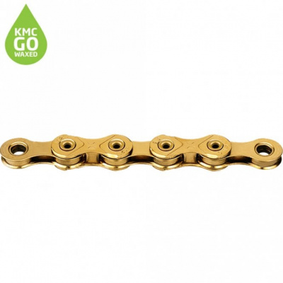 KMC X12L Ti-N Pre-Waxed Lightweight 12-Speed Chain 126 Links - Gold