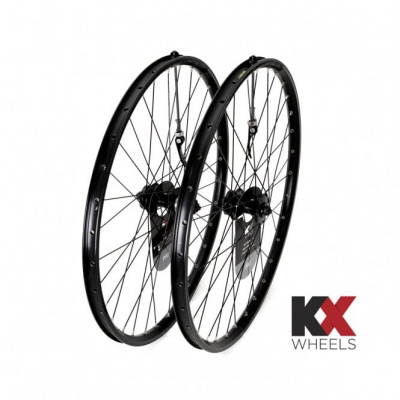 KX Wheels KX Pro MTB 27.5 - Q/R - 6 Bolt Disc Brake - 10-11 Speed MTB - Wheelset - Black