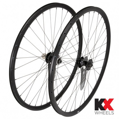 KX Wheels KX Pro Road 700 C - 6 Bolt Disc - 11 Spd Road -Tubeless Q/R Wheelset - Black