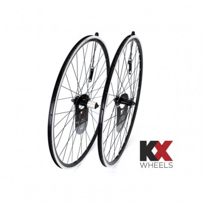 KX Wheels KX Pro Road 700C Q/R Sealed Bearing 10-11 Speed Wheelset - Black