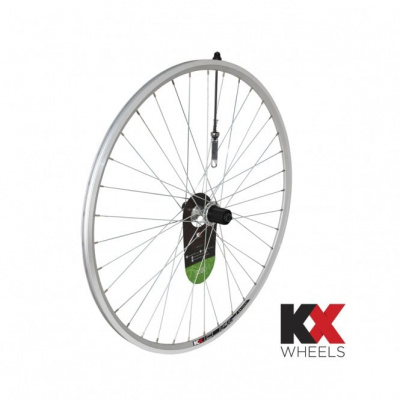 KX Wheels KX Road 700C Doublewall Q/R Cassette Rear Wheel - Rim Brake - 8-11 Spd - Silver
