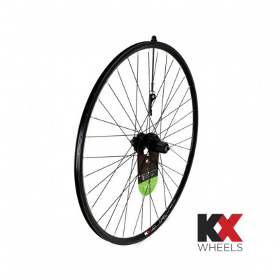 KX Wheels KX Road 700C Doublewall Q/R Rear Wheel - Disc Brake - 8-11 Spd - Black