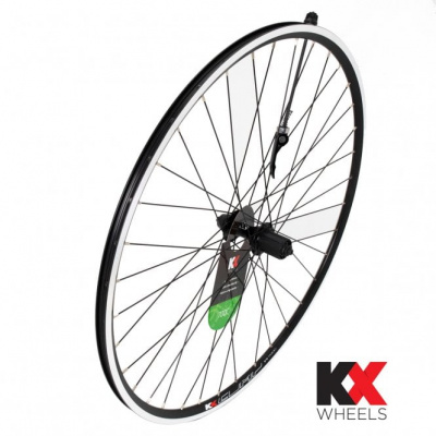 KX Wheels KX Road 700C Doublewall Q/R Rear Wheel - Rim Brake - Shimano 8-11s - Black