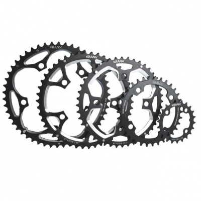 Kranx 110BCD Alloy Chainring in Black - 5 Arm