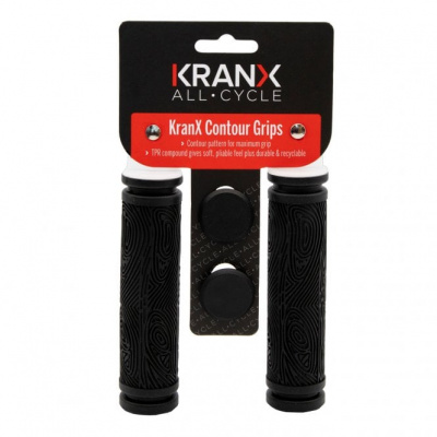 Kranx Contour Handlebar Grips in Black