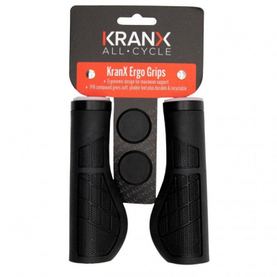 Kranx Ergonomic Handlebar Grips - Black