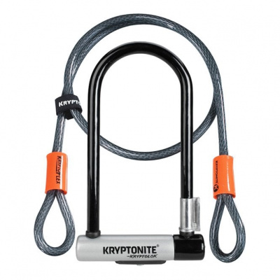 Kryptonite Standard U Lock with 4 Foot Kryptoflex Cable