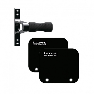 Lezyne CNC Alloy Wheel Hook Bicycle Storage System - Black