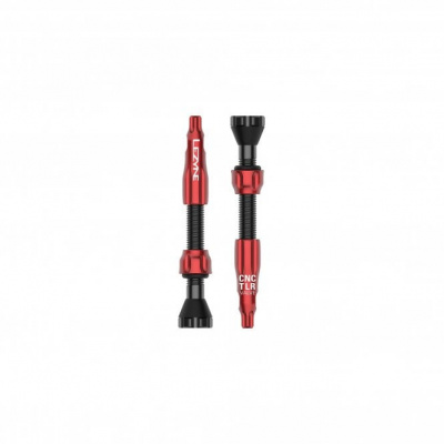 Lezyne CNC TLR Valves Pair - 44 mm - Red