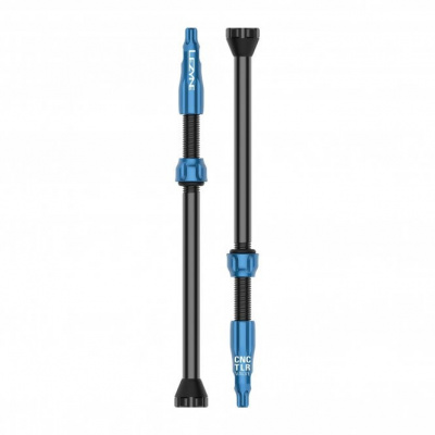 Lezyne CNC TLR Valves Pair - 80 mm - Blue