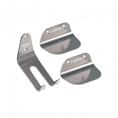 Lezyne Stainless Pedal Hook Bicycle Storage System - Silver