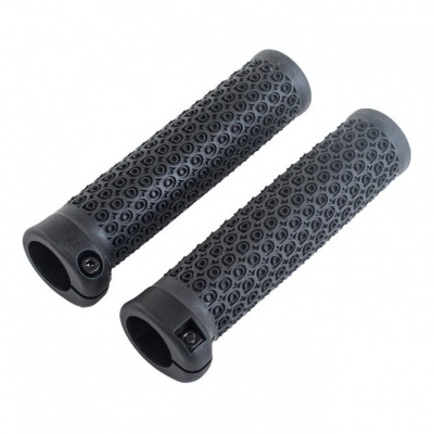 M Part Ecovice Handlebar Grips - 3D Circles - Black - 130 mm