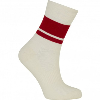 Madison Freewheel Sock - Bone/Mineral Red