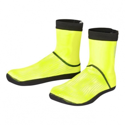 Madison Stellar Open Sole Overshoes - Black / Hi-viz Yellow
