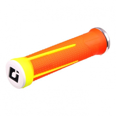 ODI AG1 MTB Lock On Grips - Orange / Yellow - 135 mm
