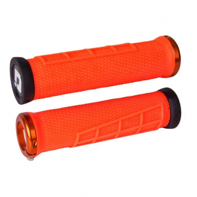 ODI Elite Flow MTB Lock On Grips - Orange - 130 mm