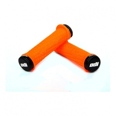 ODI Troy Lee Designs Lock On Grips - 130 mm - Orange / Black