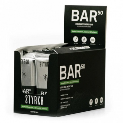 STYRKR BAR50 Energy Bar x 12 - Apple, Cinnamon & Caramel