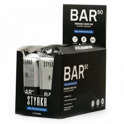 STYRKR BAR50 Energy Bar x 12 - Date, Almond & Sea Salt