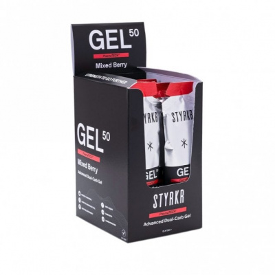 STYRKR GEL 50 Energy Gel 72g x 12 - Mild Berry Dual-Carb