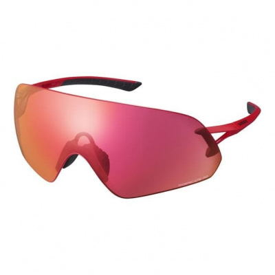 Shimano Aerolite Panoramic Glasses - Metallic Red - Ridescape Road Lens