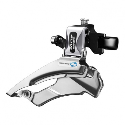 Shimano Altus FD-M313 Altus Hybrid 8-speed Front Derailleur - Conventional Swing - Dual-pull - Multi Fit - Silver