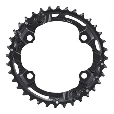 Shimano Deore FC-M4100 10 Speed Double Outer Chainring -36T-BF For 36-26T - Black