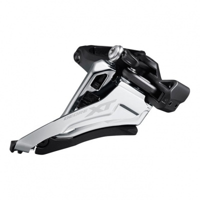 Shimano Deore XT FD-M8100-M Deore XT front mech - 12-speed - side swing - mid mount multi fit - Silver