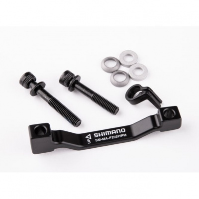 Shimano Disc Brake Mount Adapter for post type caliper, for 180mm Post fork mount to 203 mm rotor