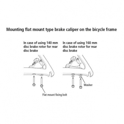 Shimano Flat Mount Cal To Flat Mt Frame Fixing Bolt C - for 30MM Frame - 43mm Bolt
