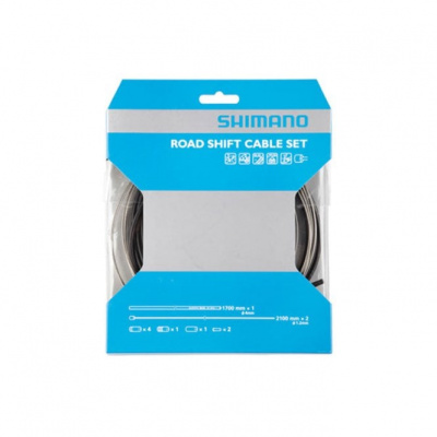 Shimano Road gear cable set with stainless steel inner wire - Black