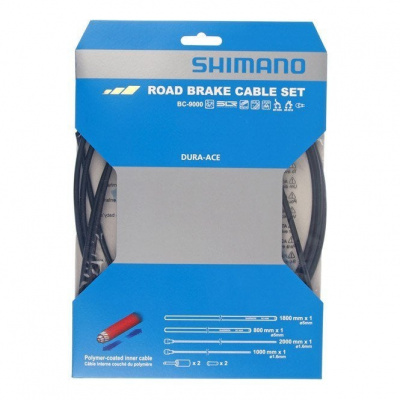 Shimano Spares Dura-Ace Road Brake Cable Set - Polymer Coated Inners - Black