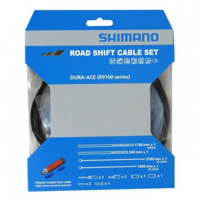 Shimano Spares RS900 Road Gear Cable Set - Polymer Coated Inners - Black