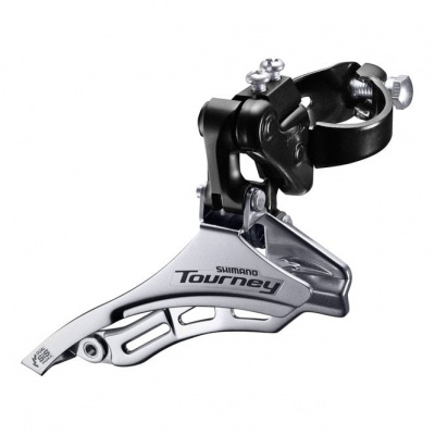 Shimano Tourney FD-TY300 6/7-speed triple front derailleur - top pull - 31.8 mm, for 42T