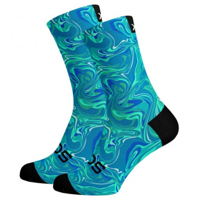 Sox Marble Blue Colours Premium Crew Socks