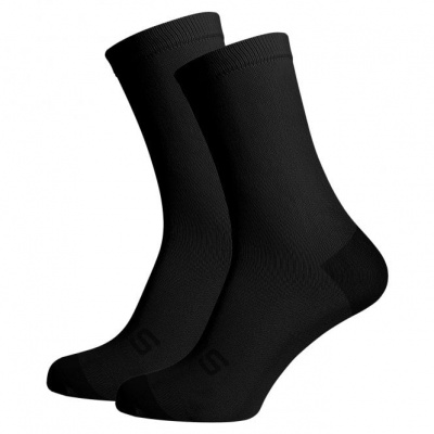 Sox Solid Black Premium Crew Socks