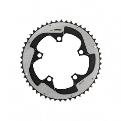 Sram Chain Ring Road RIVAL22 X-glide R 50T Yaw S3 Hiddenbolt/Non-hidden Bolt 110 Alum 5mm Silver BB30 or GXP (50-34) - Black - 11 Speed