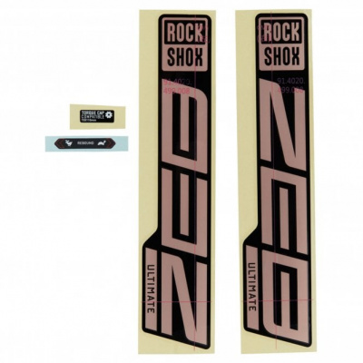 Sram Rockshox Fork Decal Kit - Zeb Ultimate 27/29 (2021) Matte Copper Foil/High Gloss Black