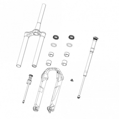 Sram Rockshox Spare - Front Suspension Internals Right Compression Damper Adjusterknob Kit (motion Control Crown Adjust) W/ Screw - Reba RL (2012-2016