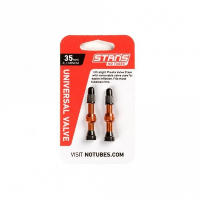 Stans Stan's No Tubes Alloy Presta Valves - Orange