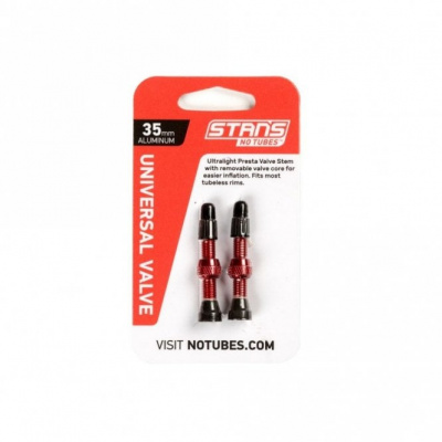 Stans Stan's No Tubes Alloy Presta Valves - Red
