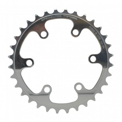 TA Cyclotourist Pro 5 Vis Chainrings - 80PCD - Inner/Middle - Silver