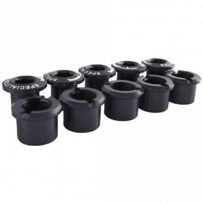 TA Double Alloy Chainring Bolts C/Ring (5) - Black