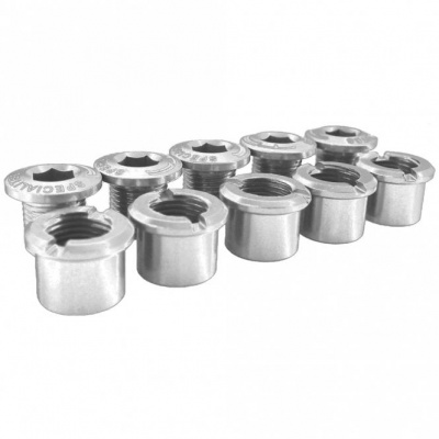 TA Double Alloy Chainring Bolts C/Ring (5) - Silver